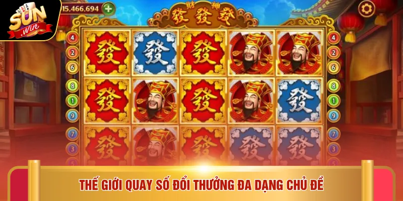 Thế giới quay số đổi thưởng đa dạng chủ đề